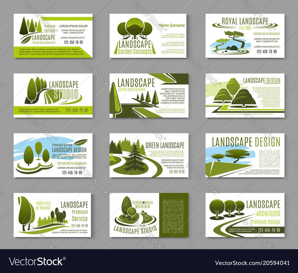 Landscape Design Studio Business Card Template In Gardening Business Cards Templates