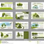 Landscape Design Studio Business Card Template Stock Vector Within Lawn Care Business Cards Templates Free