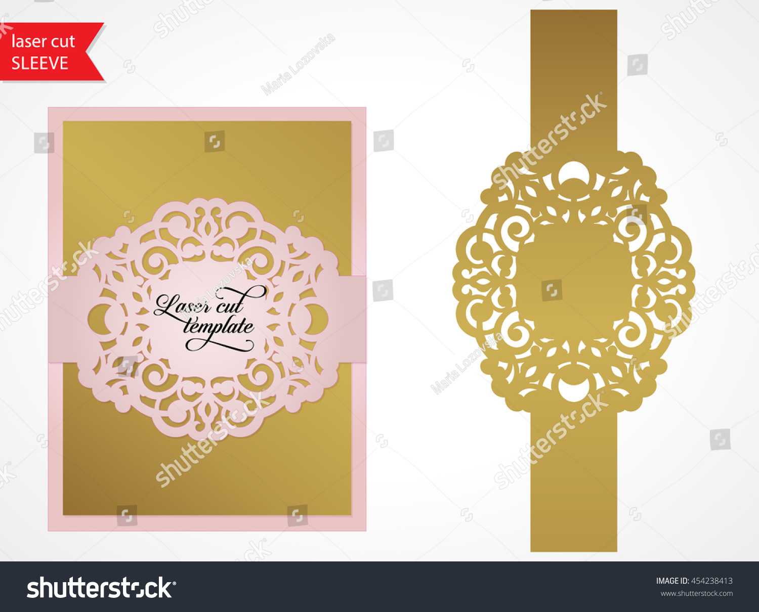 Laser Cut Wedding Invitation Template Silhouette Stock In Silhouette Cameo Card Templates