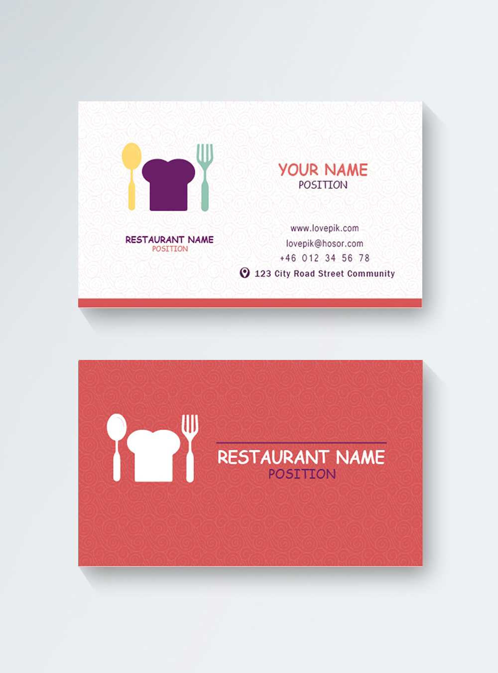 Leisure Restaurant Food Business Card Template Image Picture For Food Business Cards Templates Free