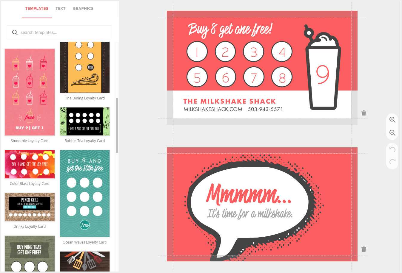 Loyalty Card Maker, Custom Punch Cards – Musthavemenus With Regard To Reward Punch Card Template