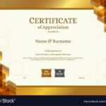 Luxury Certificate Template With Elegant Border With Certificate Border Design Templates