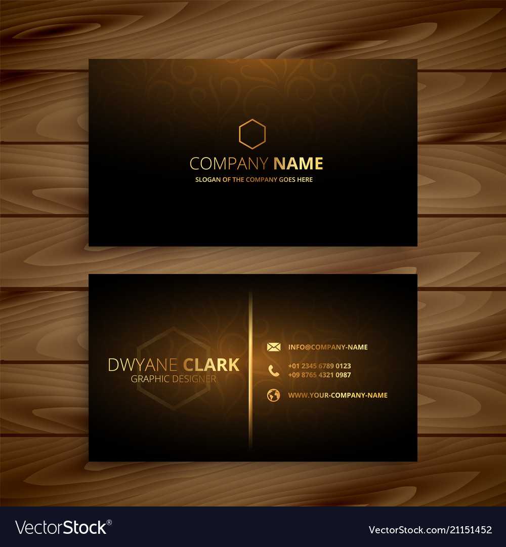 Luxury Premium Golden Business Card Template Throughout Visiting Card Templates Download