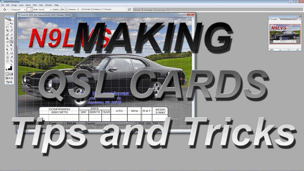Making Qsl Cards Tips And Tricks In Qsl Card Template