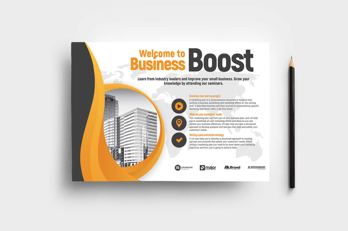 Marketing Seminar Flyer Template V2 – Brandpacks With Regard To Welcome Brochure Template