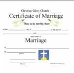 Marriage Certificate Template – Certificate Templates For Blank Marriage Certificate Template