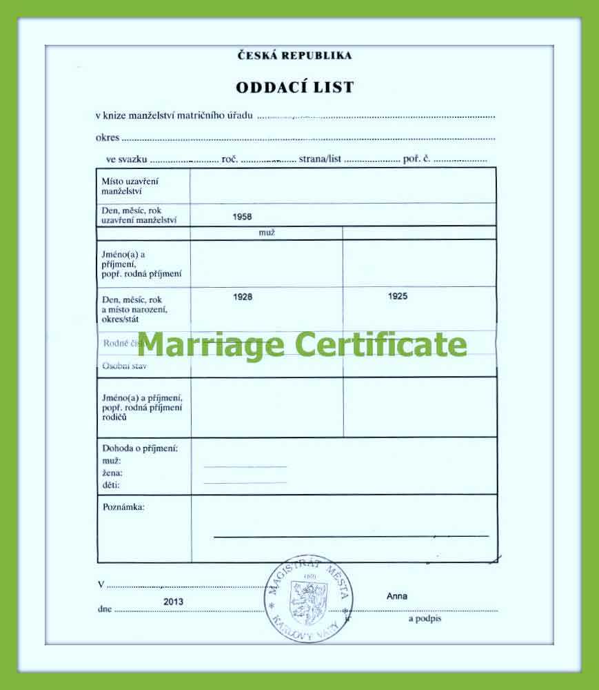 Marriage Certificate Translation Pertaining To Marriage Certificate Translation From Spanish To English Template