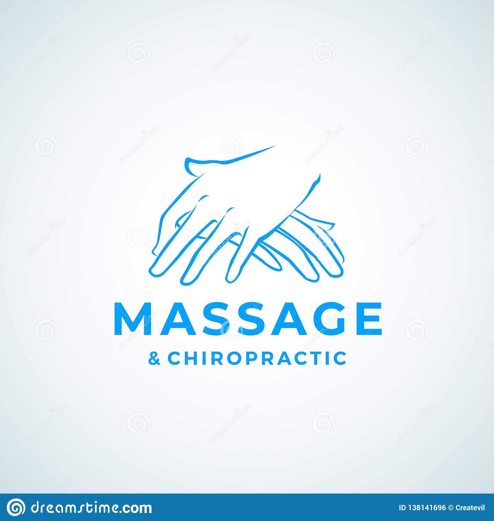 Massage And Chiropractic Absrtract Vector Sign, Symbol Or With Chiropractic Travel Card Template