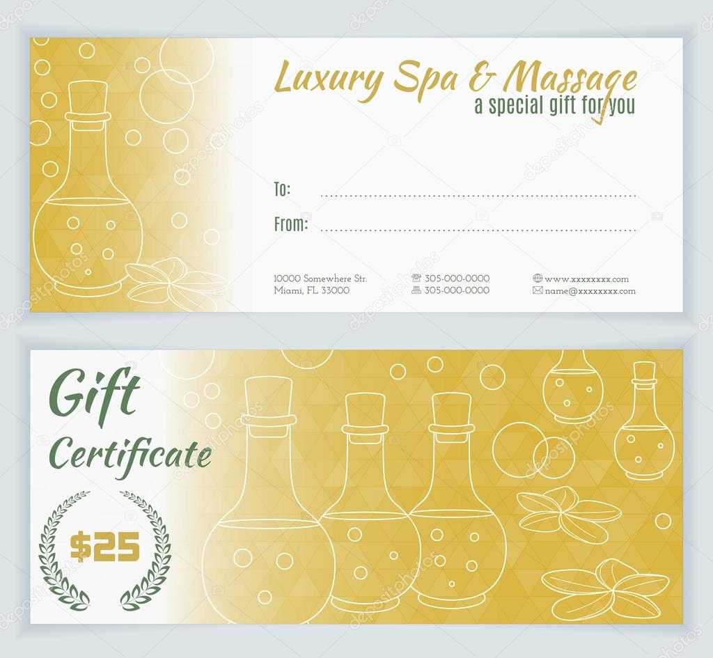 Massage Certificate Template | Spa, Massage Gift Certificate In Spa Day Gift Certificate Template