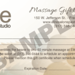 Massage Gift Certificate Sample – Elite Salon Spa Studio With Salon Gift Certificate Template