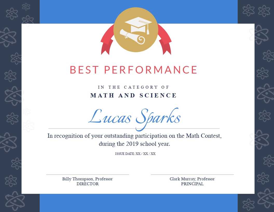 Math Contest – Certificate Template – Visme With Math Certificate Template