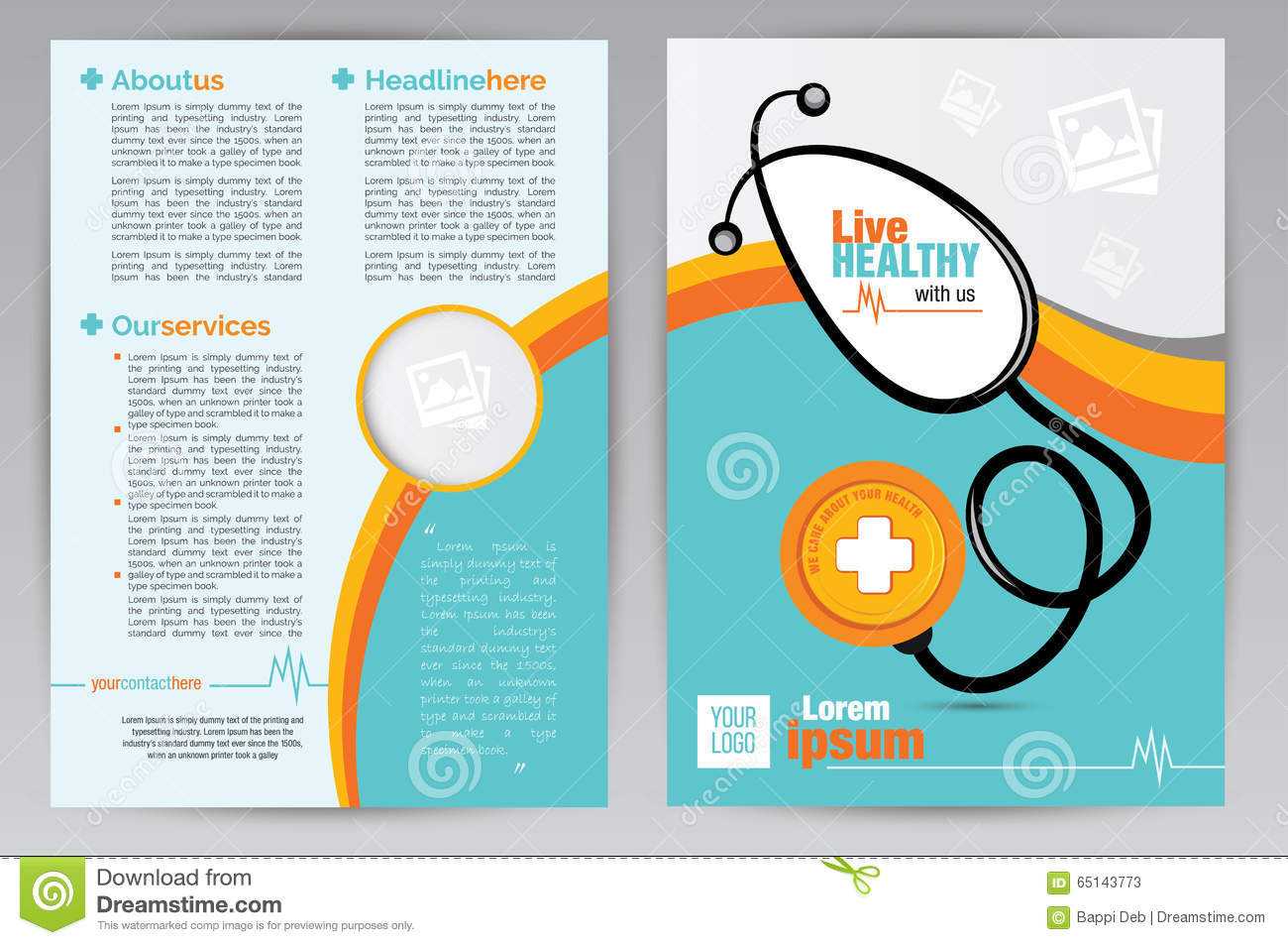 Medical A4 Brochure Design Template – Medical A4 Both Side Regarding Healthcare Brochure Templates Free Download