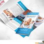Medical Care And Hospital Trifold Brochure Template Free Psd For 3 Fold Brochure Template Free Download