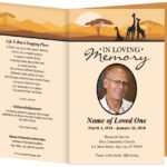 Memorial Program Templates | Funeral Program Templates Intended For Memorial Card Template Word