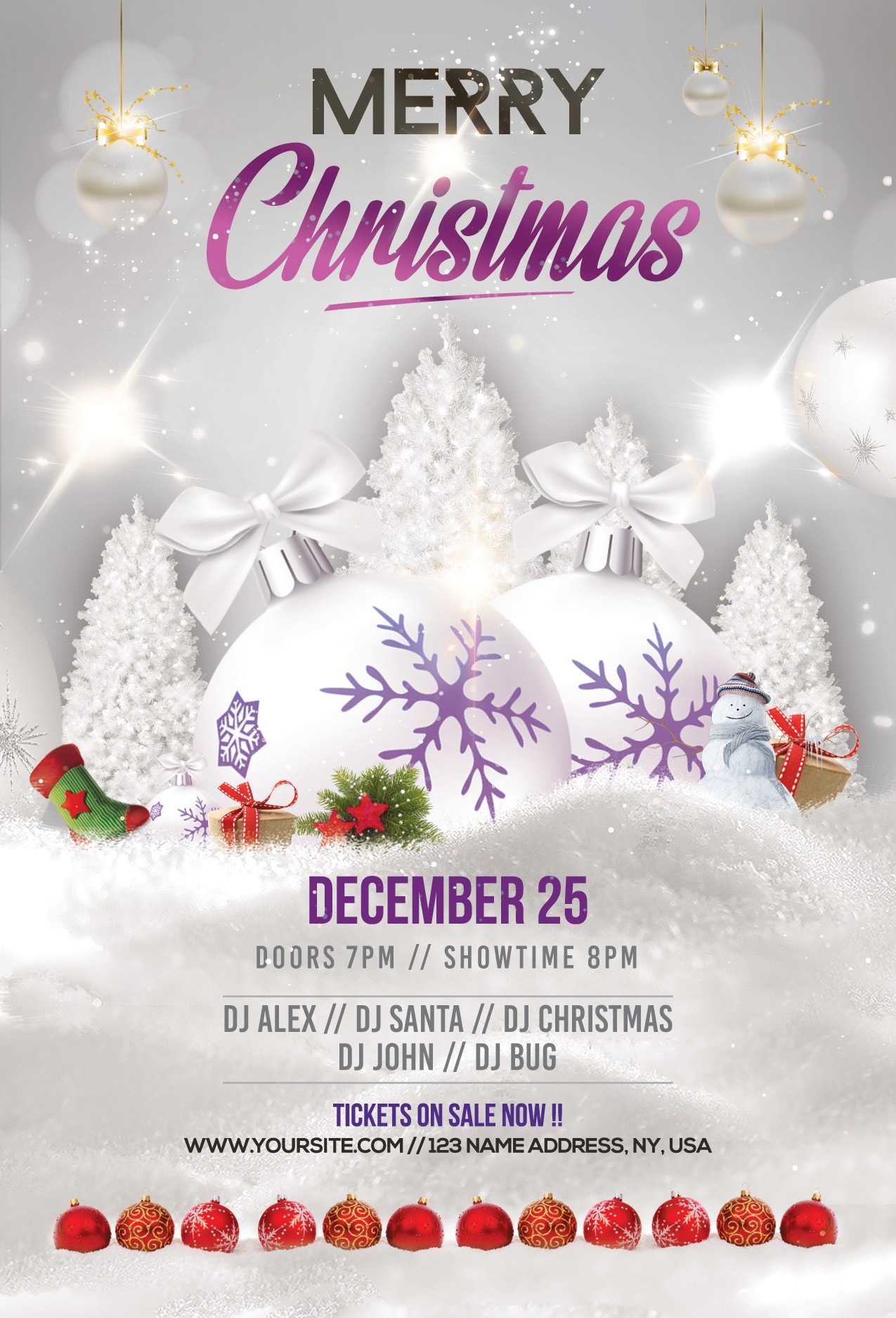 Merry Christmas & Holiday Free Psd Flyer Template – Stockpsd Intended For Christmas Brochure Templates Free