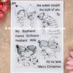 Merry Christmas Tree Boyfriend Girlfriend Couple Scrapbook Photo Cards  Rubber Stamp Clear Stamp Transparent Stamp 9062412 Pertaining To Boyfriend Report Card Template