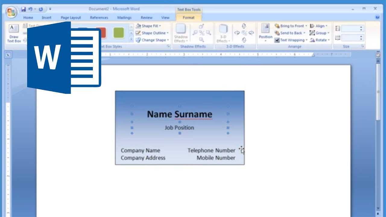 Microsoft Word – How To Make And Print Business Card 1/2 Regarding Word 2013 Business Card Template