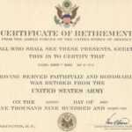 Military Retirement Certificate Template | Timesheet For Retirement Certificate Template