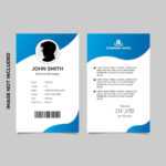 Minimal Gradient Blue Employee Id Card Template – Download With Template For Id Card Free Download