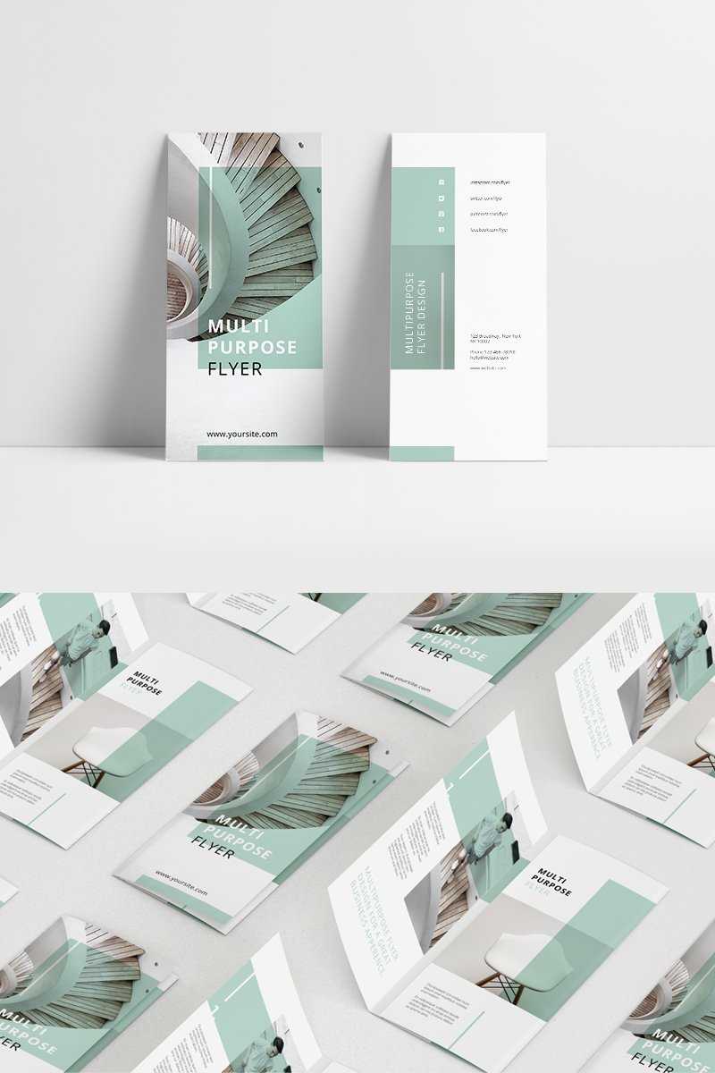 Mint Multipurpose Trifold Brochure Corporate Identity Template Intended For Letter Size Brochure Template