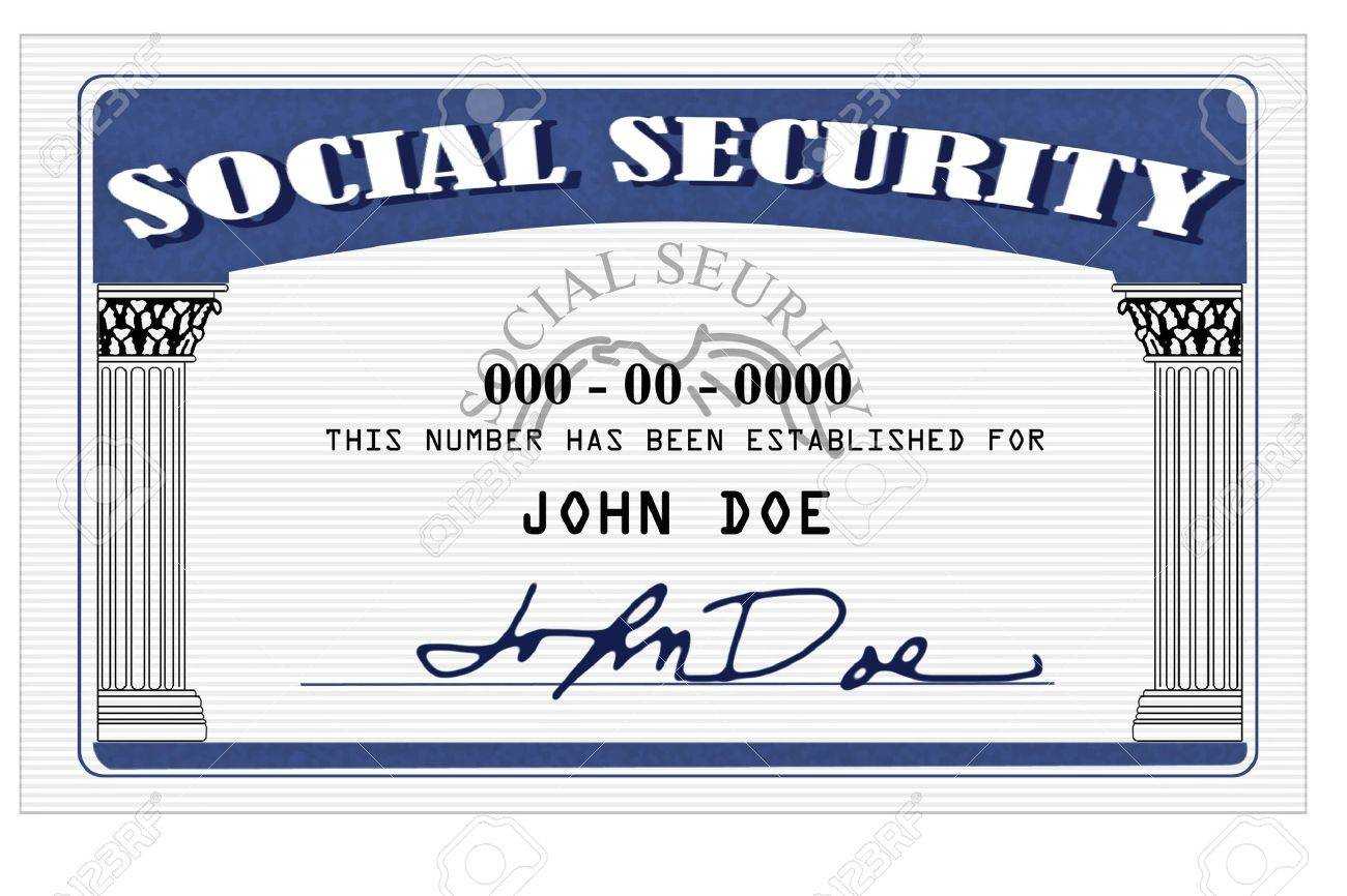 Mock Up Of A Social Security Card Done In within Social