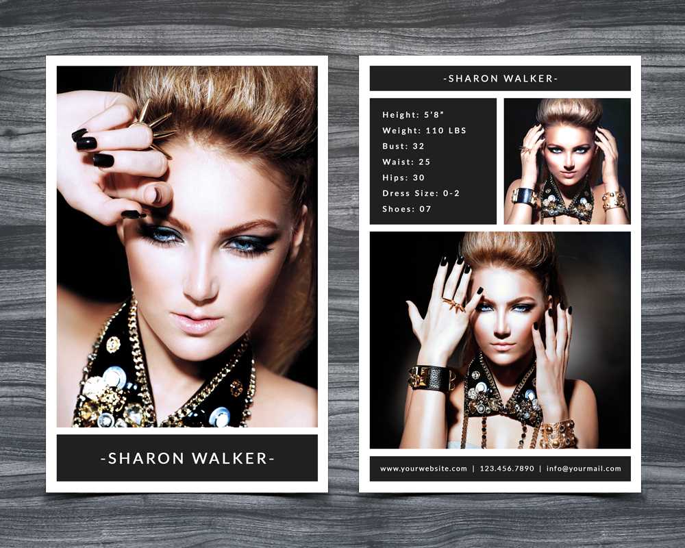 Model Comp Card Template Pertaining To Model Comp Card Template Free