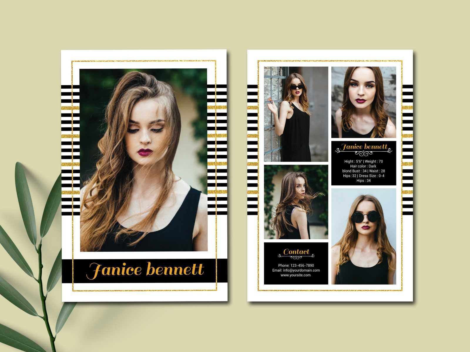 Model Comp Card Templateultimatetemplate On Dribbble With Regard To Download Comp Card Template