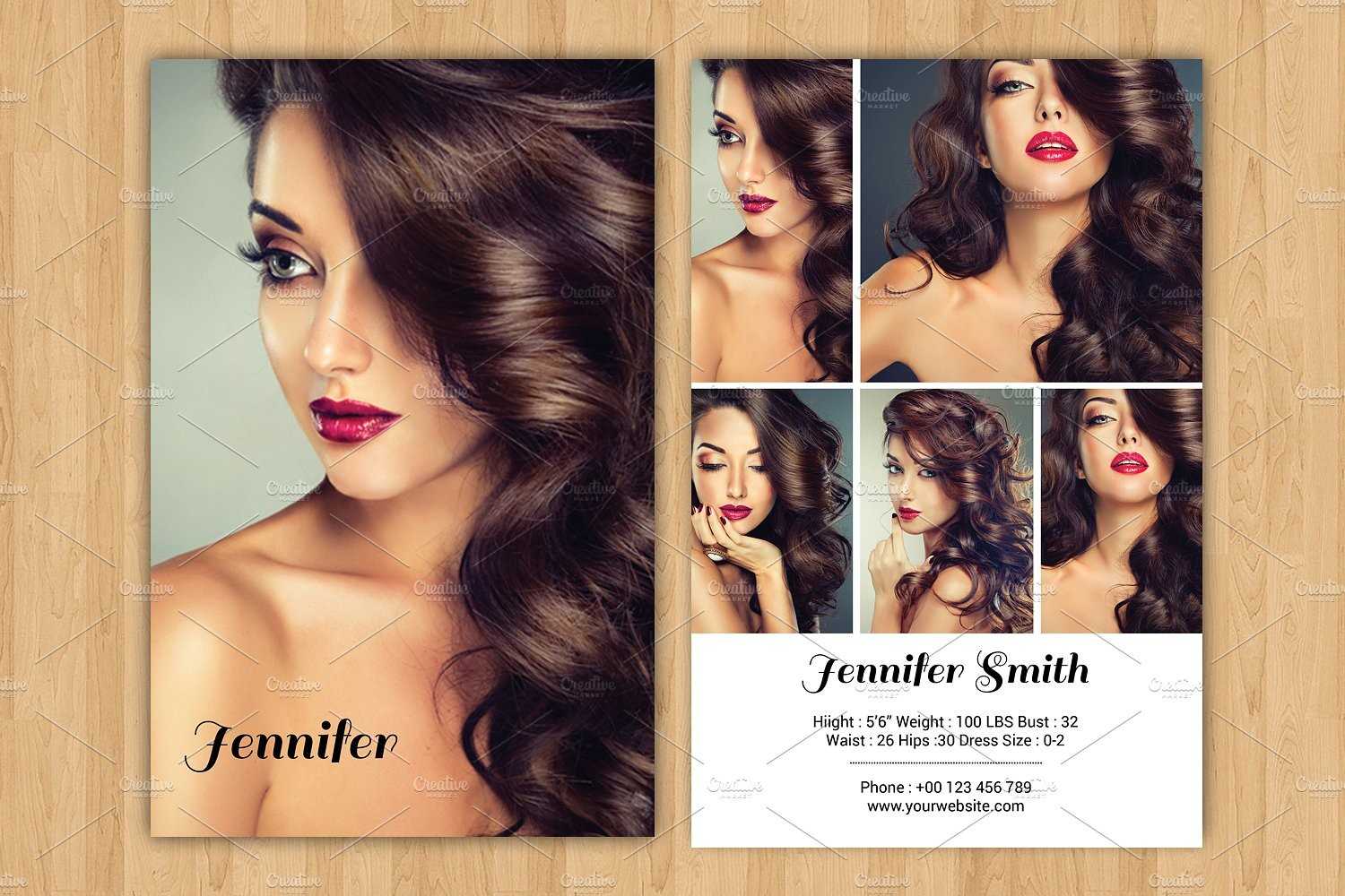 Model Z Card Template – Carlynstudio For Comp Card Template Download
