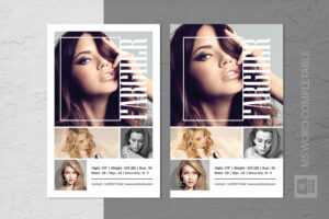 Modeling Comp Card Template inside Free Model Comp Card Template