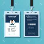 Modern And Clean Id Card Design Template For Portrait Id Card Template