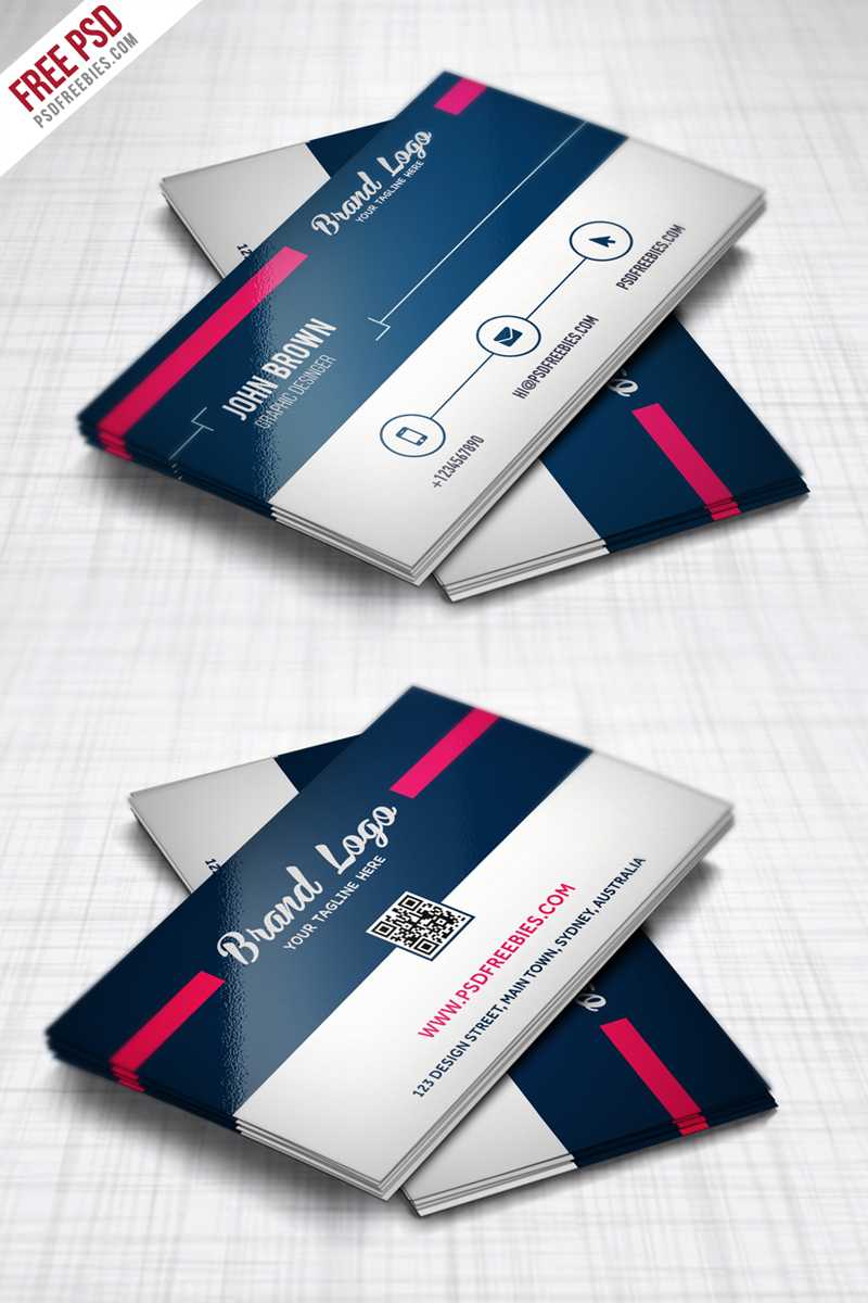 Modern Business Card Design Template Free Psd – Uxfree Throughout Modern Business Card Design Templates