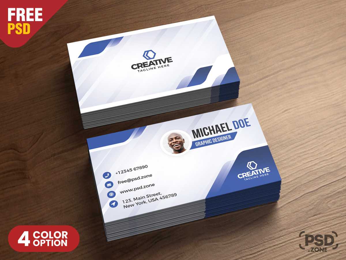 Modern Business Cards Design Psd – Psd Zone With Psd Visiting Card Templates