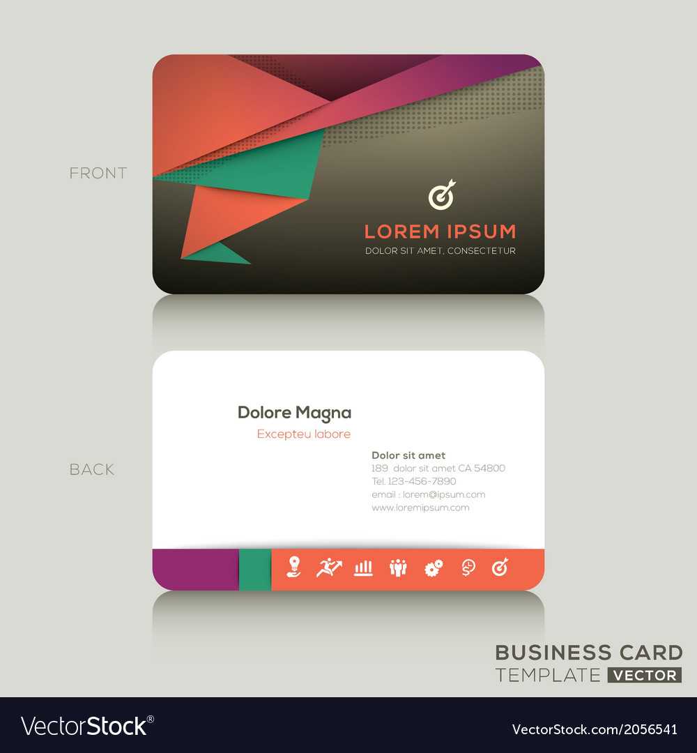 Modern Business Cards Design Template With Regard To Modern Business Card Design Templates