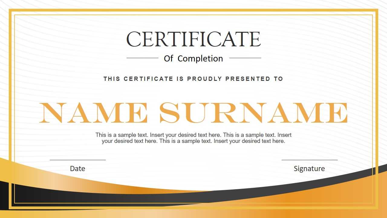 Modern Certificate Powerpoint Template Pertaining To Powerpoint Award Certificate Template