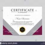 Modern Certificate Template And Background Stock Photo throughout Borderless Certificate Templates
