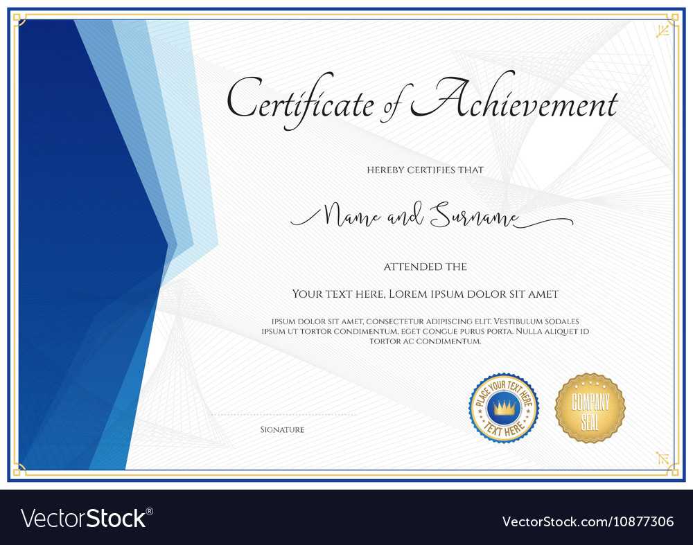 Modern Certificate Template For Achievement Intended For Certificate Of Accomplishment Template Free