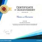 Modern Certificate Template With Elegant Border Frame For Free Training Completion Certificate Templates
