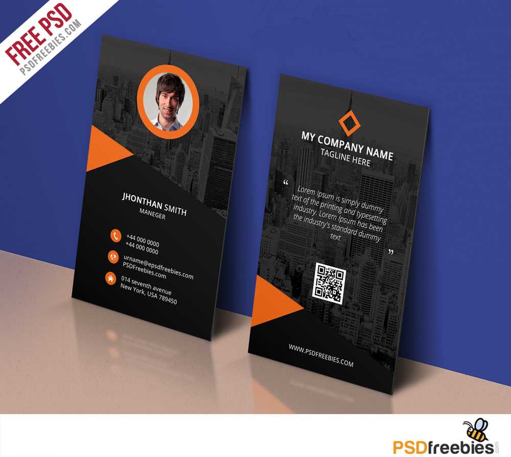 Modern Corporate Business Card Template Free Psd Pertaining To Psd Visiting Card Templates