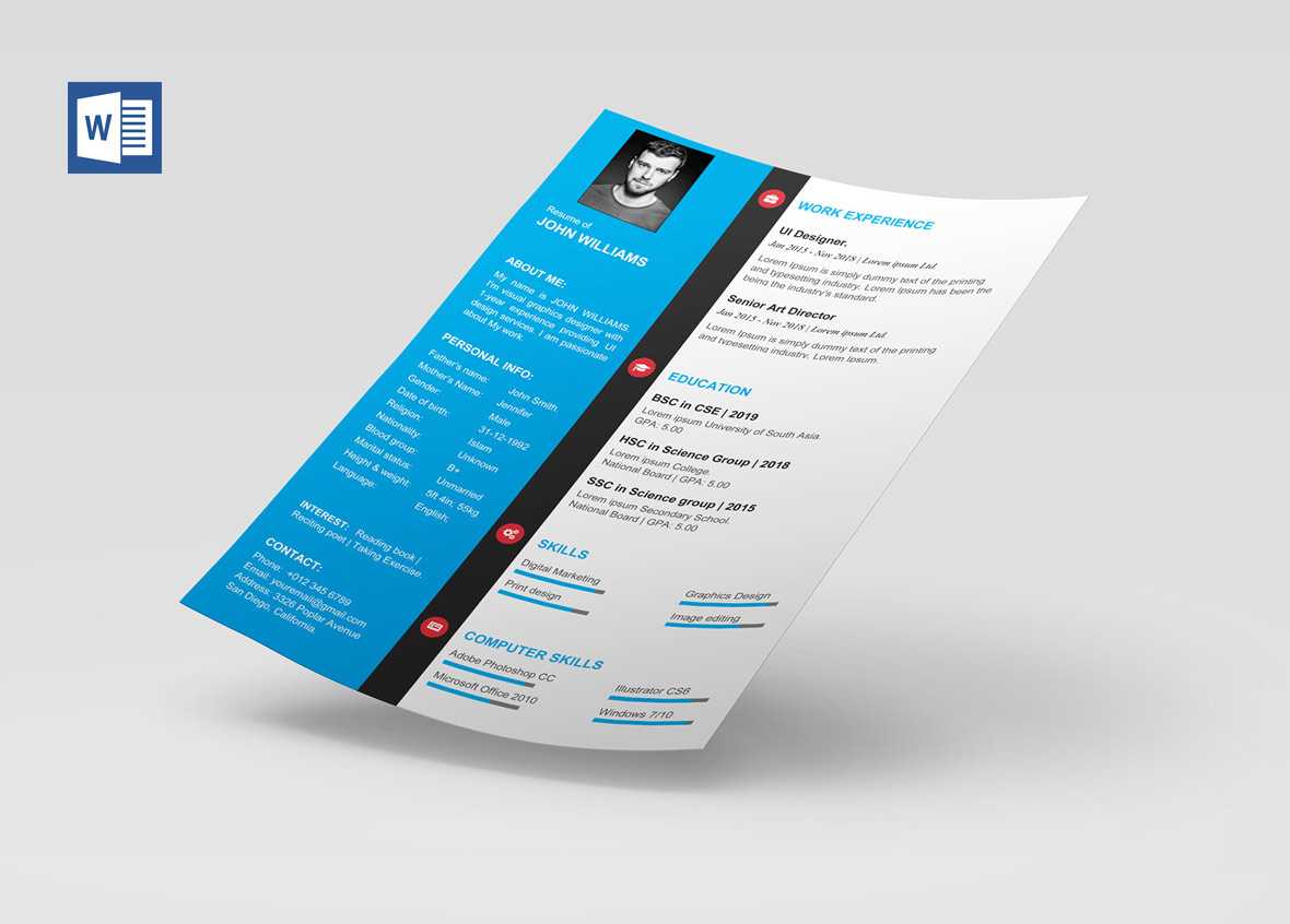 Modern Cv Template Word Free Download – Resumekraft Within Free Brochure Templates For Word 2010