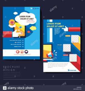 Modern Flat Design Flyer Template For Social Media Concept inside Social Media Brochure Template