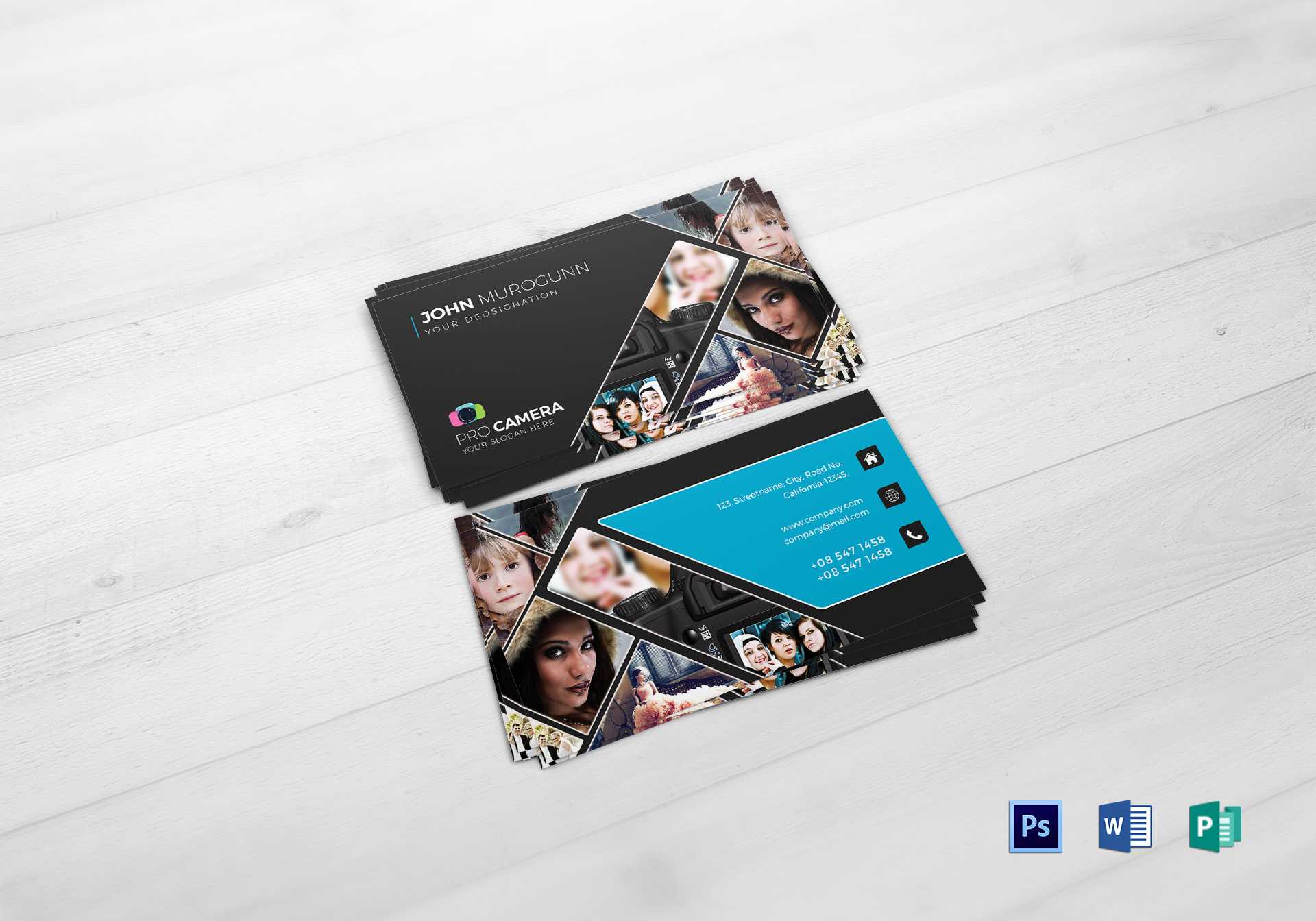 Modern Photography Business Card Template For Photography Business Card Template Photoshop