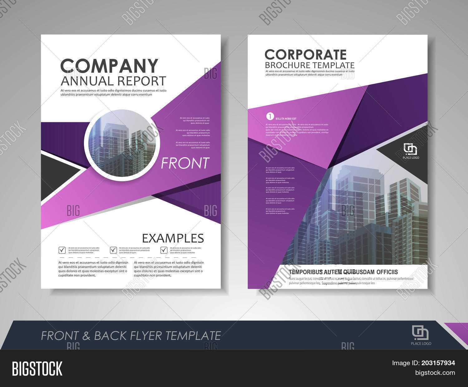 Modern Purple Vector & Photo (Free Trial) | Bigstock Intended For Online Brochure Template Free