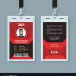 Modern Red And Black Id Card Template With Id Card Template Ai