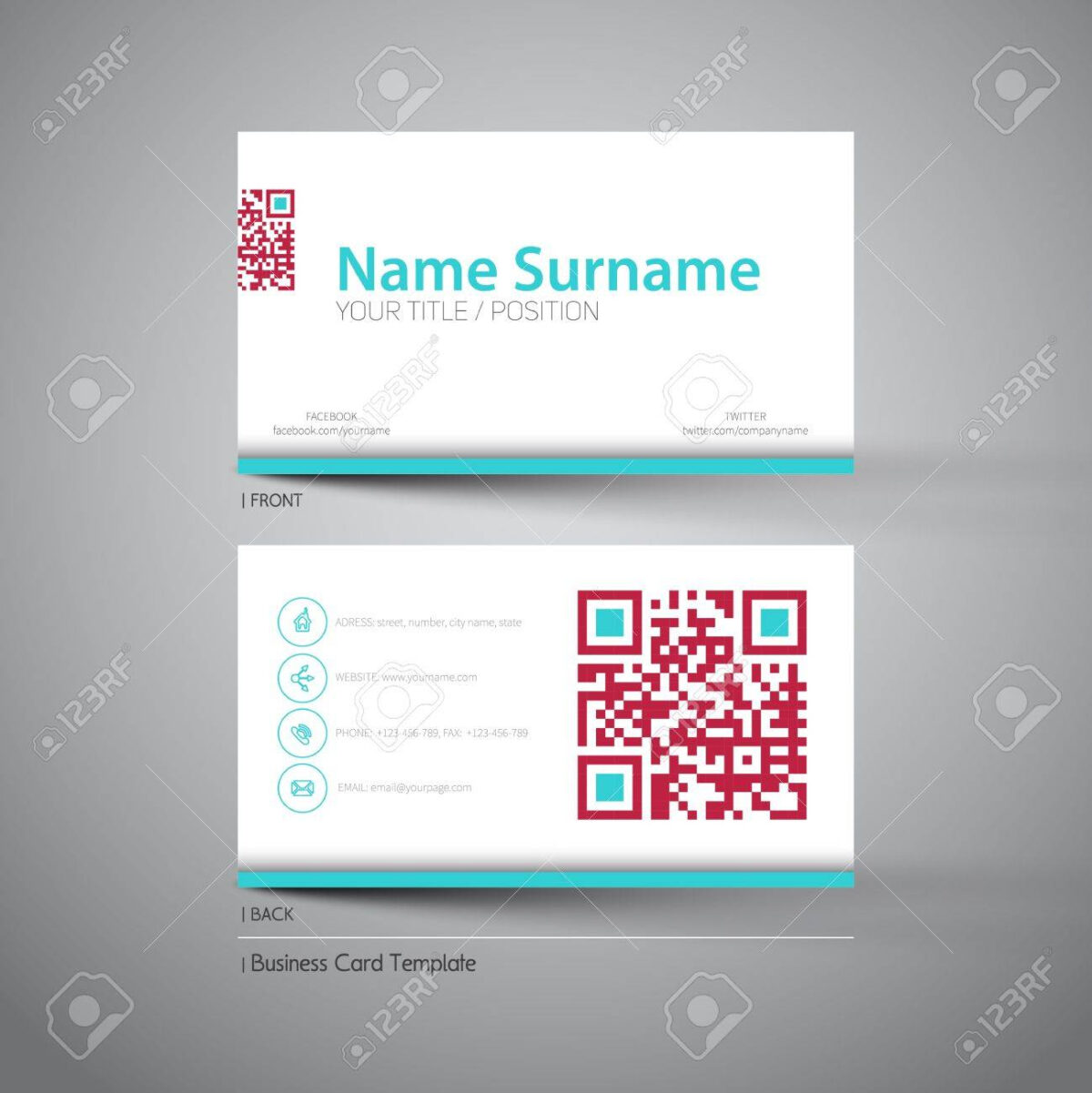 Free Qr Code Business Card Template : Business Cards Templates Inside ...