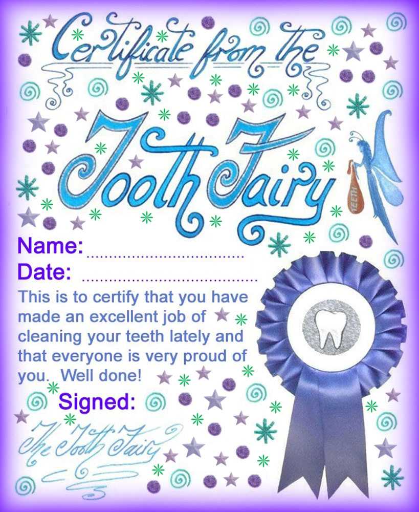 Modern Tooth Fairy Certificates | Rooftop Post Printables Regarding Free Tooth Fairy Certificate Template