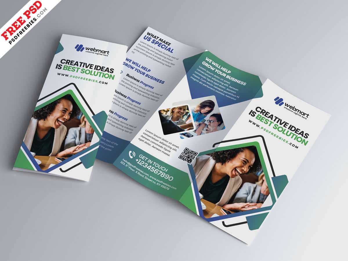 Modern Tri Fold Brochure Design Psd – Uxfree Regarding 3 Fold Brochure Template Psd Free Download