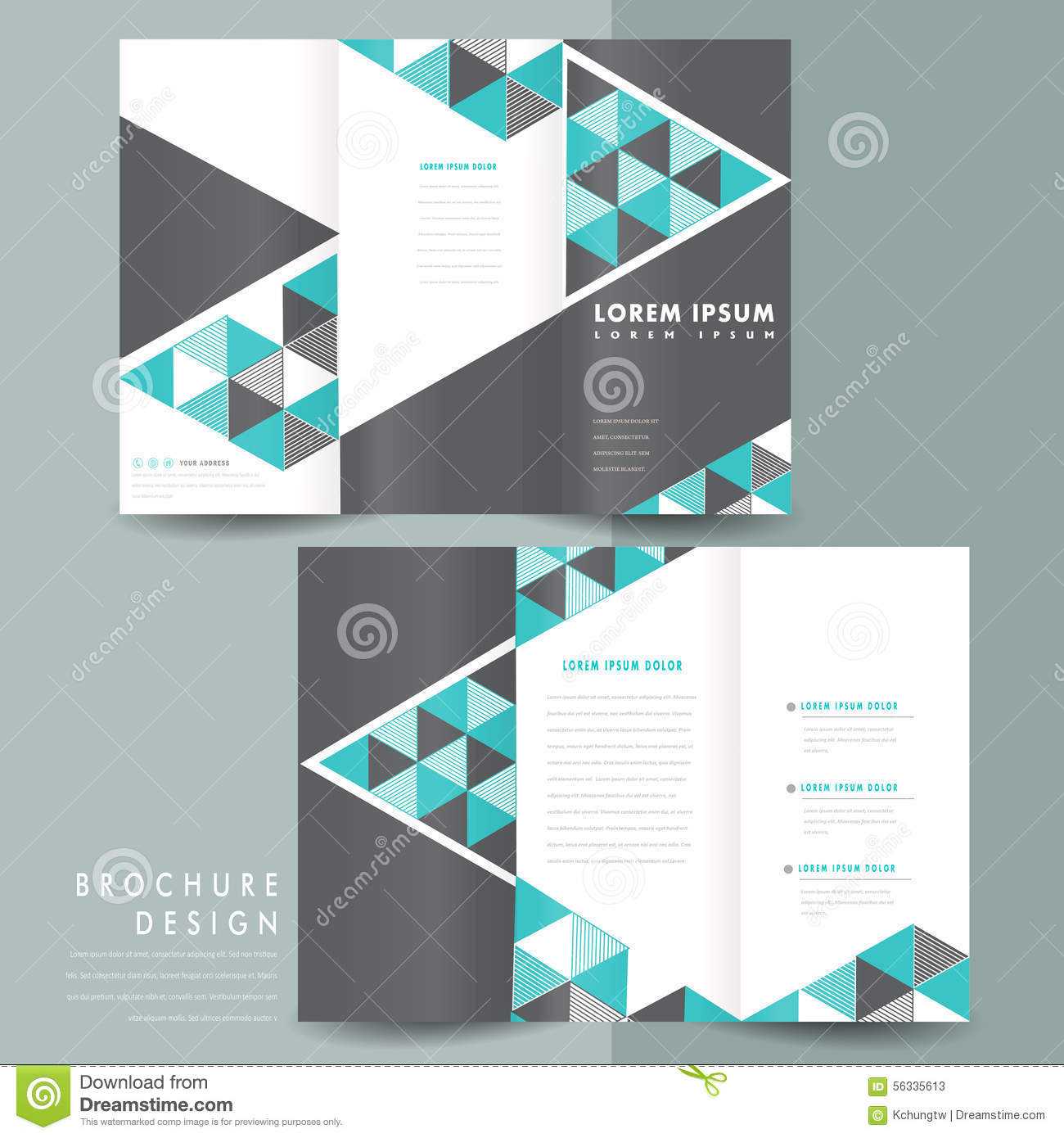 Modern Tri Fold Brochure Template Design Stock Vector In Free Tri Fold Brochure Templates Microsoft Word