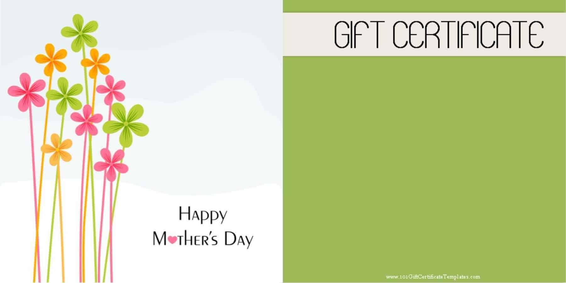Mother's Day Gift Certificate Templates With Homemade Christmas Gift Certificates Templates