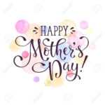 Mother's Day Greeting Card Template. Happy Mothers Day Calligraphic.. Within Mom Birthday Card Template
