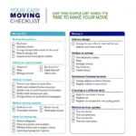 Moving Checklist Template Templates Word Dsheet House Move In Moving Home Cards Template